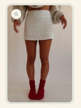 Heather Gray Mini Skort